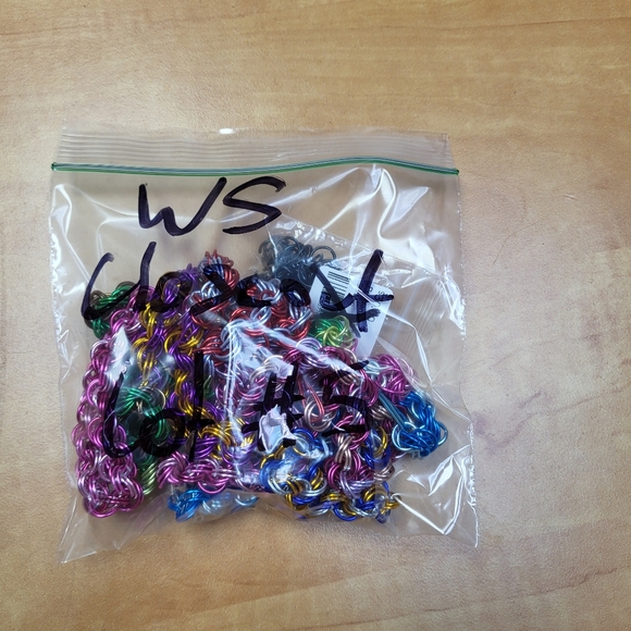 Wholesale closeout lot #5 handmade aluminum chainmail bracelets - Picture 2 of 3